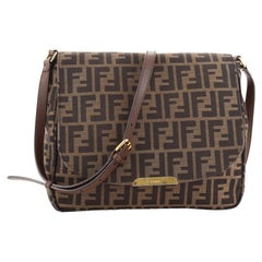 Fendi Flap Crossbody Bag Zucca Canvas Medium