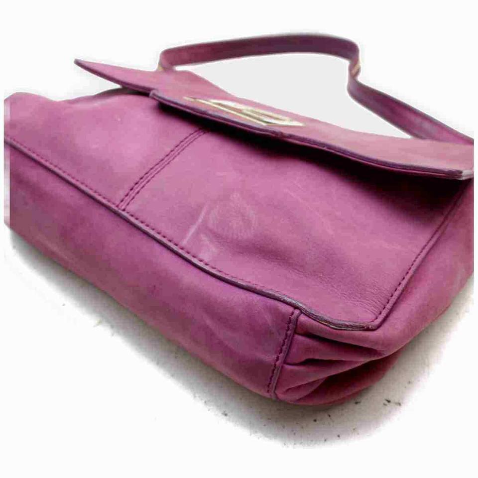 Fendi Flap Mama Forever Logo 872996 Pink-purple Leather Shoulder Bag 8