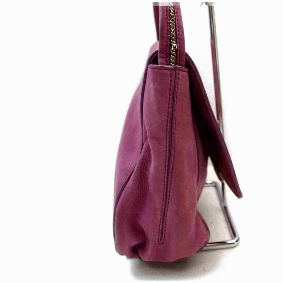 Fendi Flap Mama Forever Logo 872996 Pink-purple Leather Shoulder Bag 3