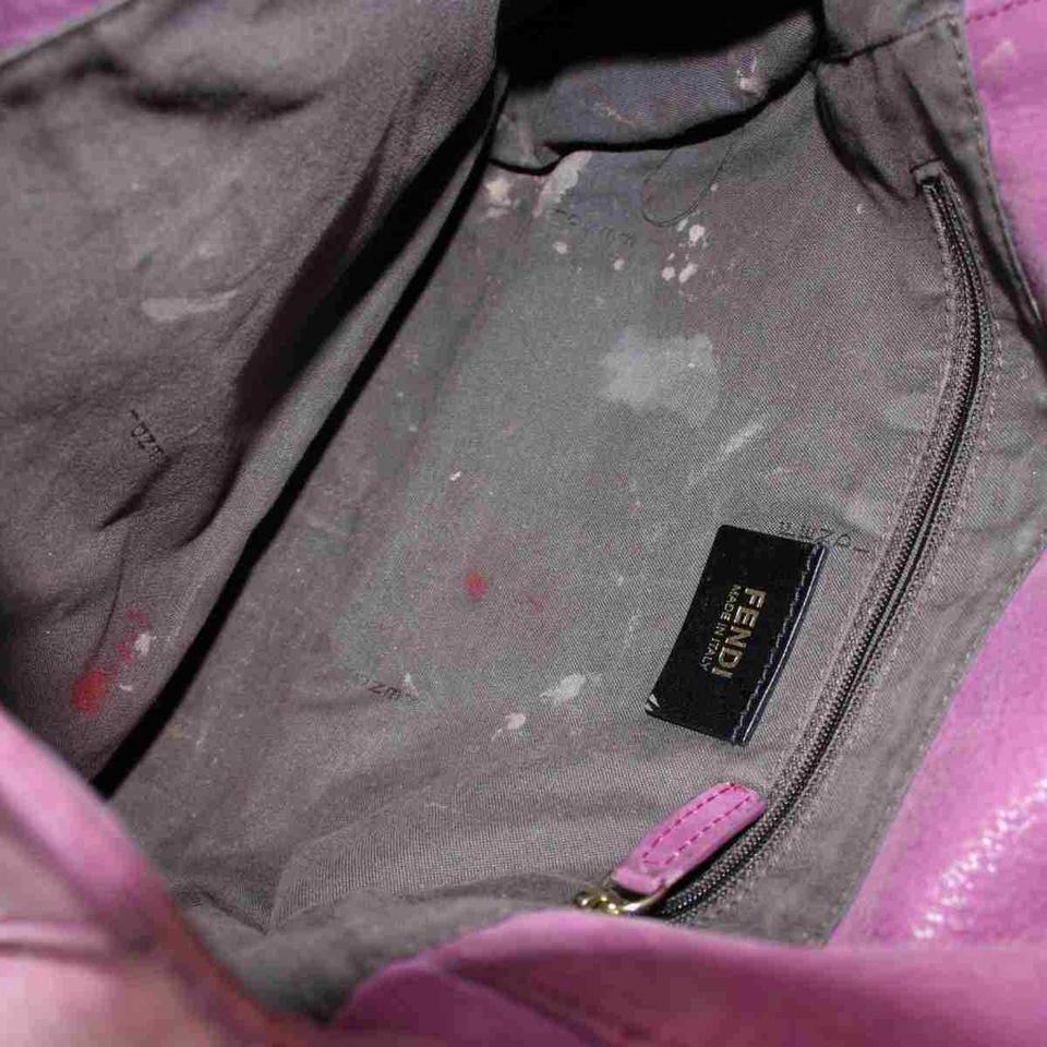 Fendi Flap Mama Forever Logo 872996 Pink-purple Leather Shoulder Bag 5