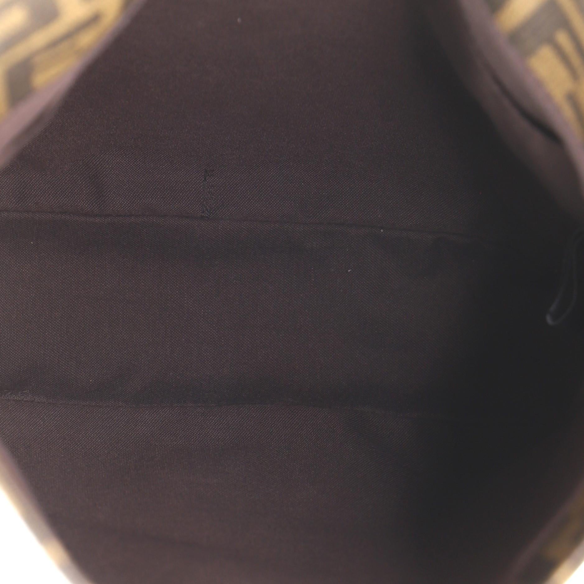 Women's or Men's Fendi Flap Messenger Bag Zucca Coated Canvas Small