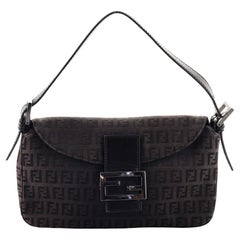 Fendi Flap Shoulder Bag Zucchino Canvas Small