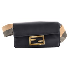 Fendi Flat Baguette Bag Leather Mini