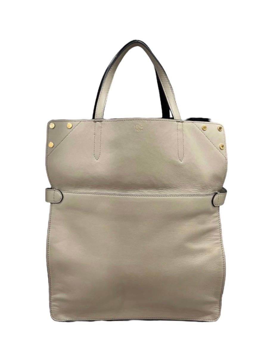 Fendi Flip Bicolor Leather Top Handle Bag 3