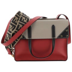 Fendi Flip Grace Convertible Tote Leather Small