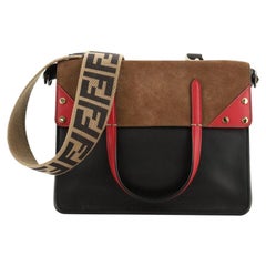 Fendi Flip Grace Convertible Tote Leather With Suede Medium