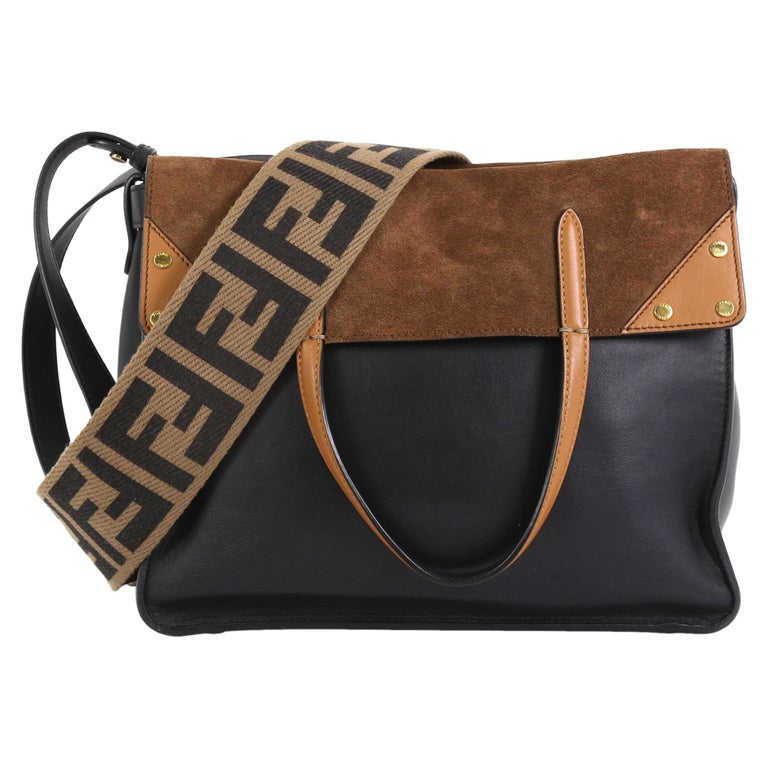 Fendi Flip Grace Convertible Tote Leather with Suede Regular at 1stDibs ...