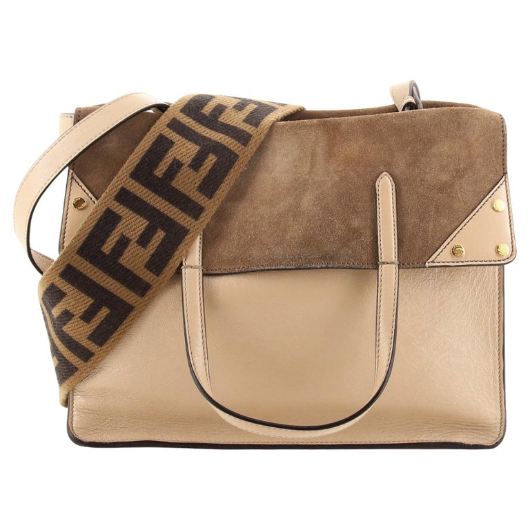 Fendi Flip Tote Leather with Suede Large at 1stDibs