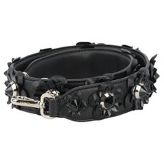 Fendi Floral Appliquéd Leather Bag Strap
