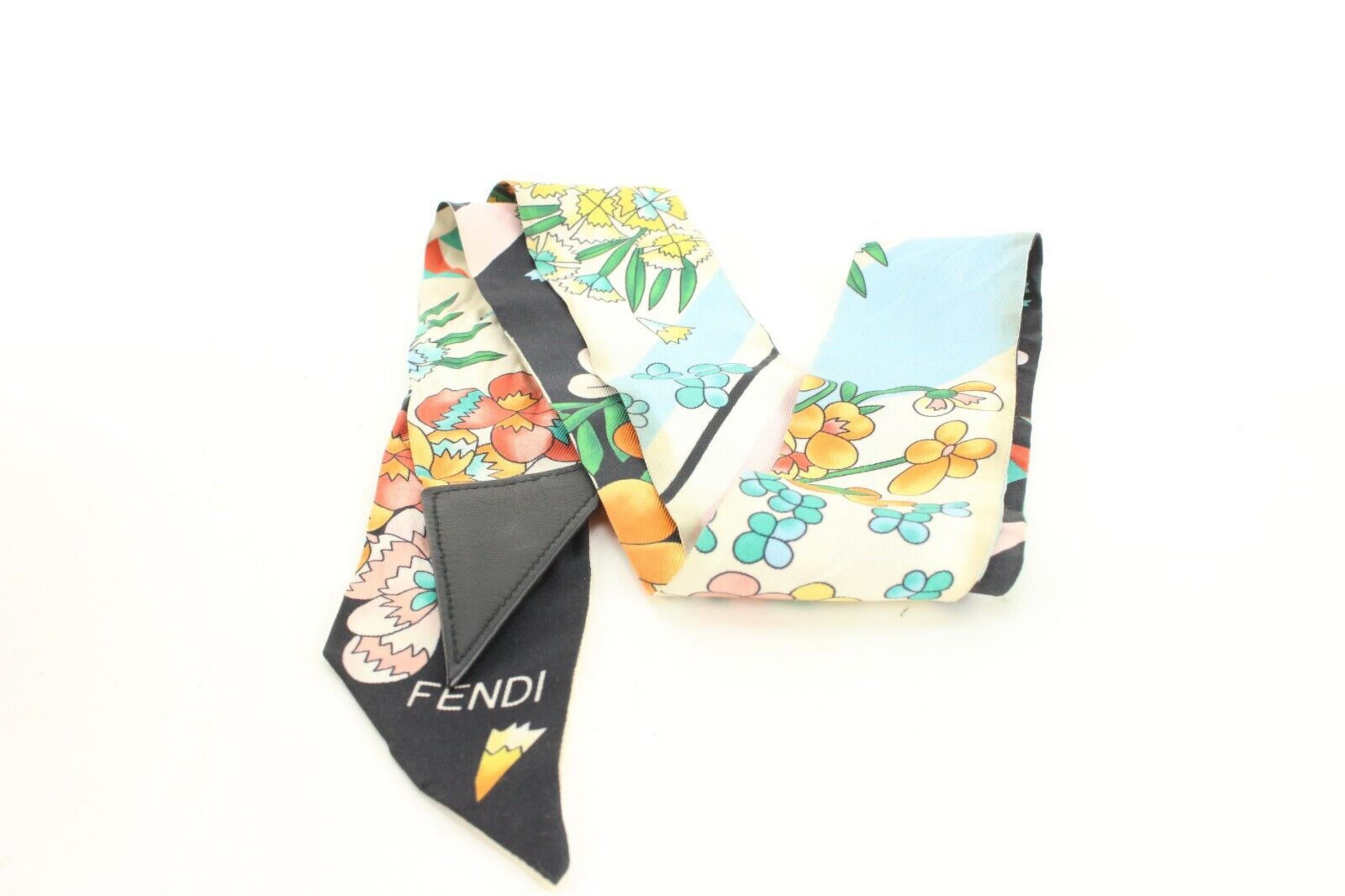 Women's Fendi Floral Bandeau Silk Scarf 1FF0215