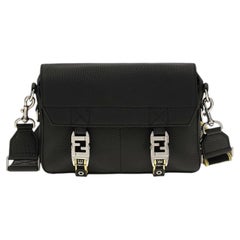 Fendi Flow Romano Crossbody Bag — Black