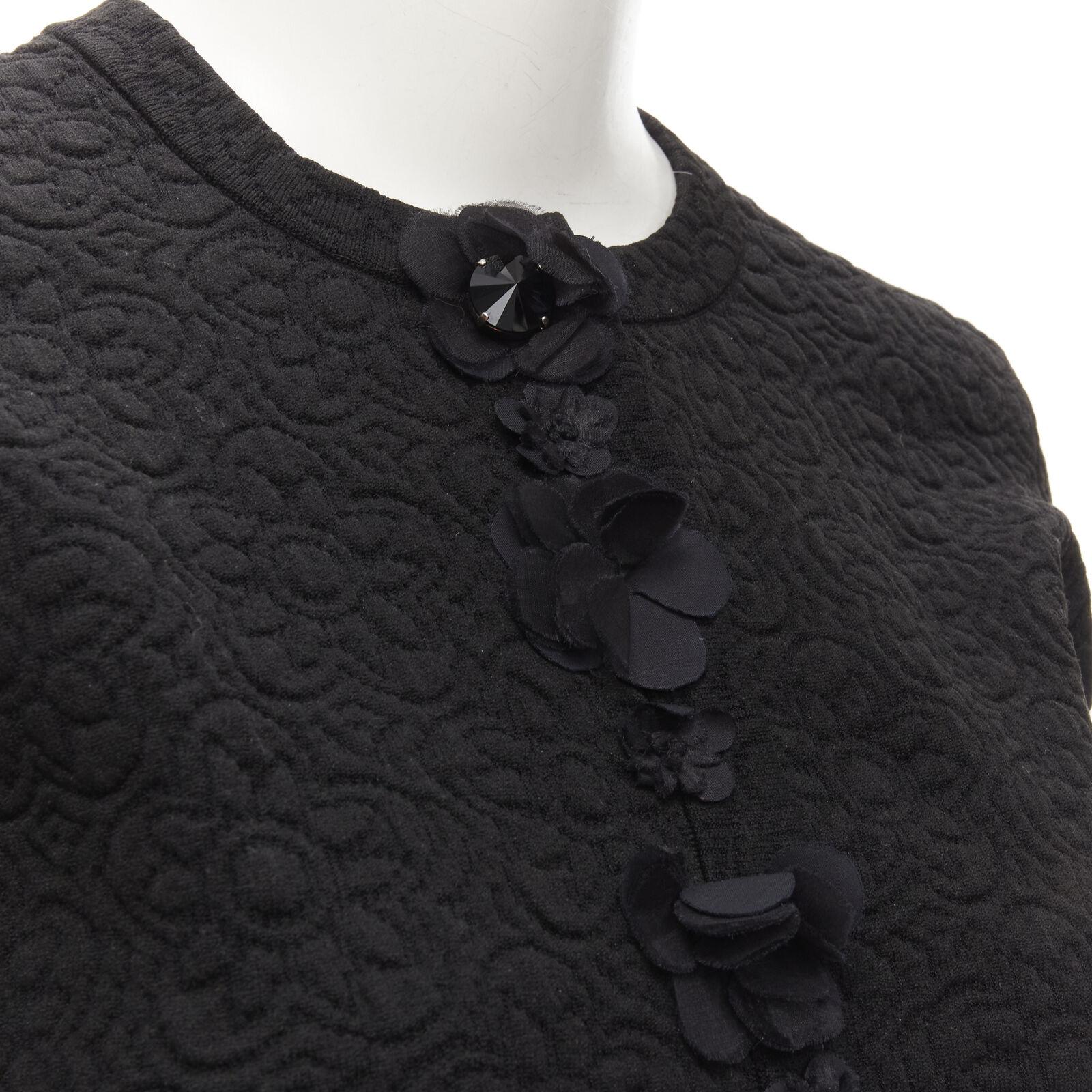 FENDI Flowerland black floral jacquard 3D petal stud cardigan IT36 XS
Reference: LNKO/A02058
Brand: Fendi
Collection: Flowerland
Material: Others
Color: Black
Pattern: Floral
Closure: Snap Buttons
Lining: Unlined
Extra Details: 3D silk petal and