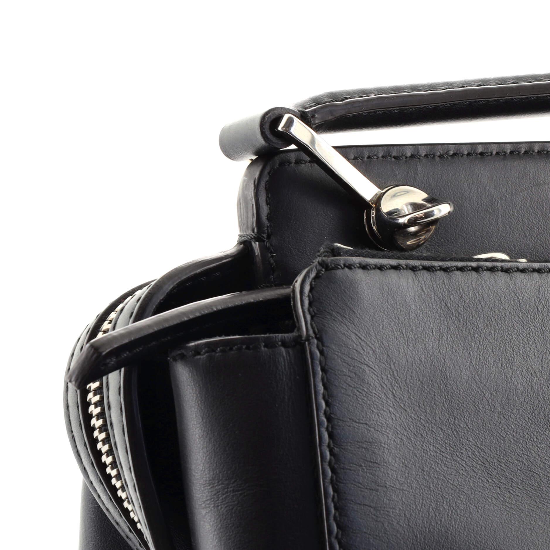 Fendi Flowerland DotCom Convertible Satchel Embellished Leather Medium 3