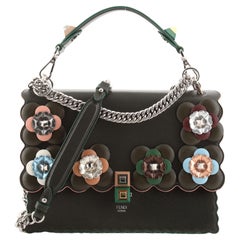 Fendi Flowerland Kan I Bag Embellished Leather Medium