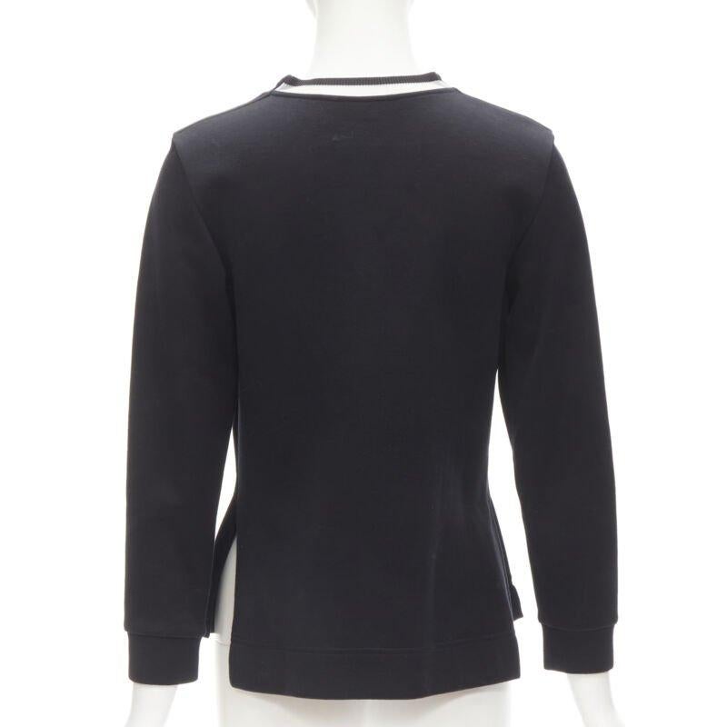 Women's FENDI Flowerland leather spike stud mesh crew neck pullover sweater S For Sale