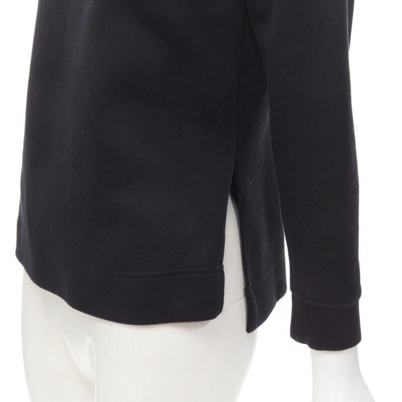 FENDI Flowerland leather spike stud mesh crew neck pullover sweater S For Sale 2