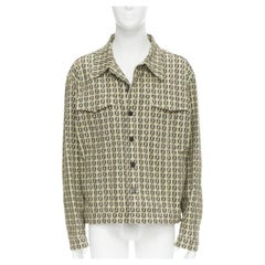 FENDI Forever Bamboo FF Zucca monogram brown cotton jacket IT52 XXL