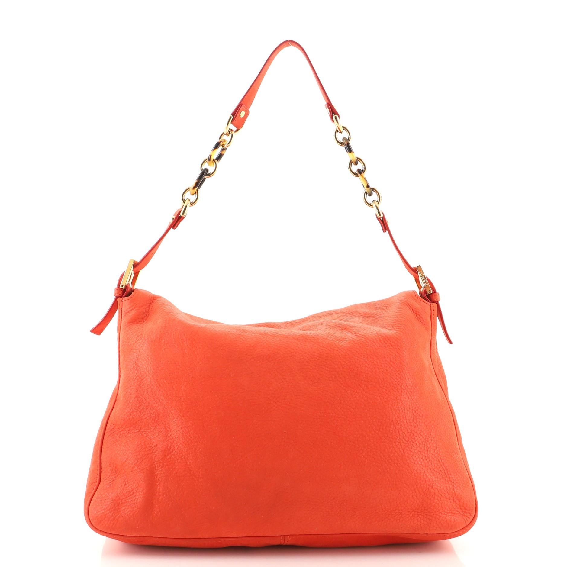 Red Fendi Forever Big Mama Bag Leather