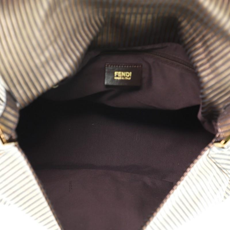 Fendi Forever Big Mama Tasche Gestreiftes Leder und Wildleder für Damen oder Herren
