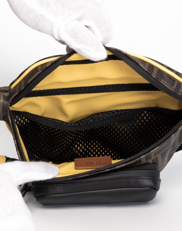 Fendi Forever Canvas and Leather Crossbody Belt Bag at 1stDibs