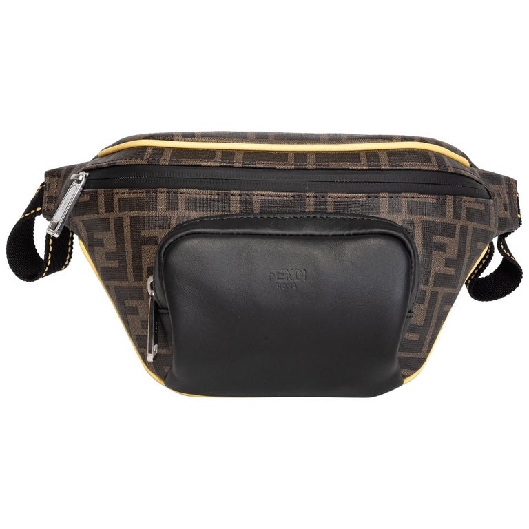Fendi Forever Canvas and Leather Crossbody Belt Bag at 1stDibs
