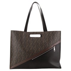 Fendi Forever Fendi 197 Tote Zucca Coated Canvas and Leather East West