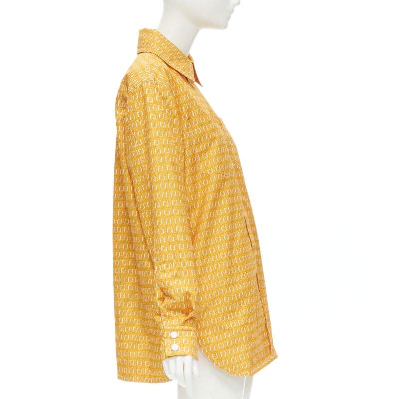 FENDI Forever Fendi woven FF Zucca logo print nylon windbreaker shirt IT40 S In New Condition For Sale In Hong Kong, NT