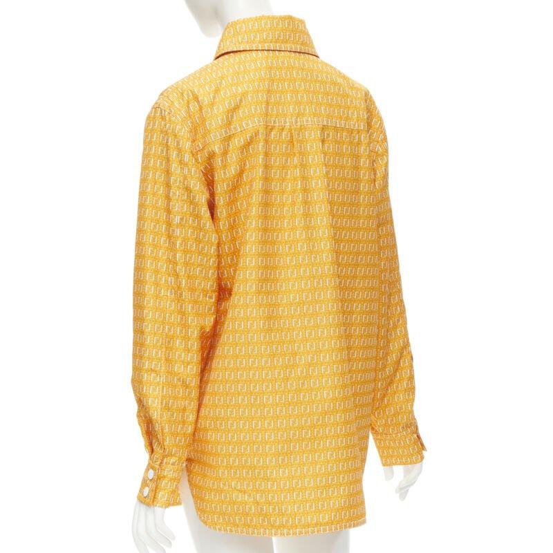 FENDI Forever Fendi woven FF Zucca logo print nylon windbreaker shirt IT40 S For Sale 1