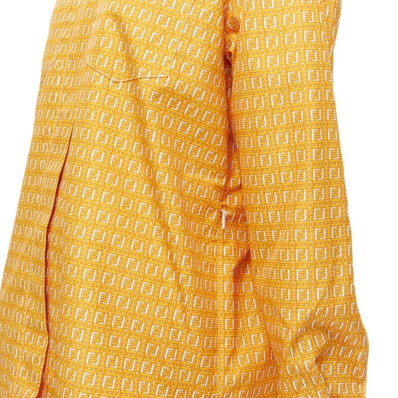 FENDI Forever Fendi woven FF Zucca logo print nylon windbreaker shirt IT40 S For Sale 2