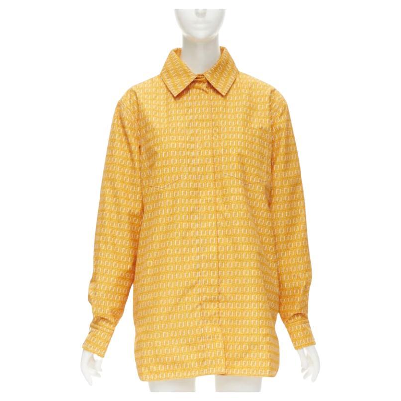 FENDI Forever Fendi woven FF Zucca logo print nylon windbreaker shirt IT40 S