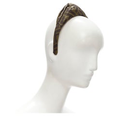 FENDI Forever FF brown Zucca monogram fabric rosette headband