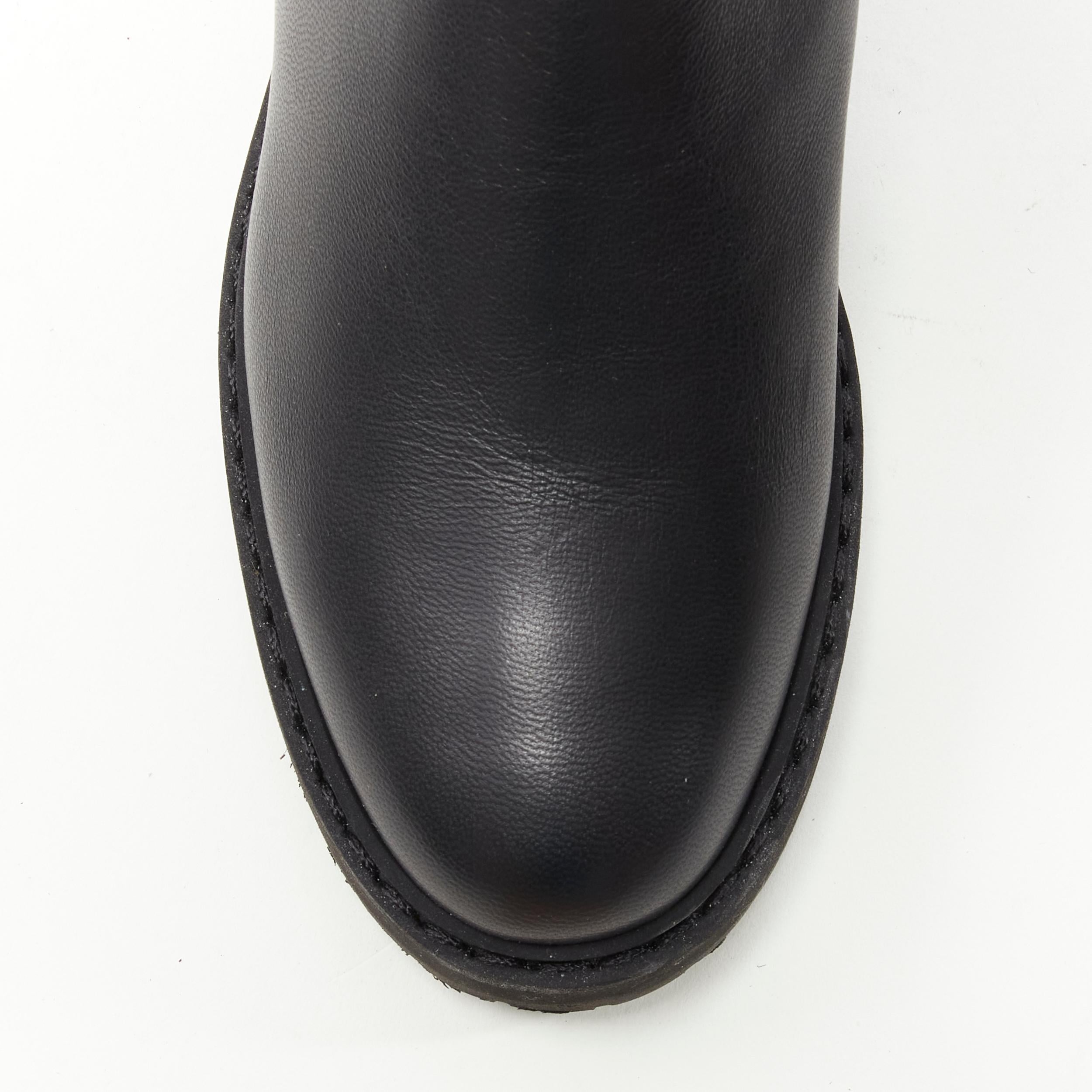 FENDI Forever FF Zucca monogram brown stretch knit black leather boot EU36 In Excellent Condition In Hong Kong, NT