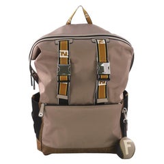 Fendi Forever Utility Backpack Nylon with Logo Embossed Suede Large
