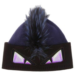 Fendi Fox Fur Trimmed Beanie