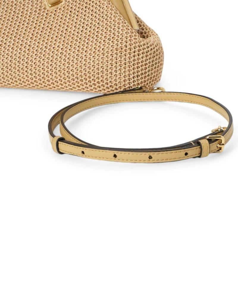 Fendi Frist Midi Macrame en raphia Beige en vente 8