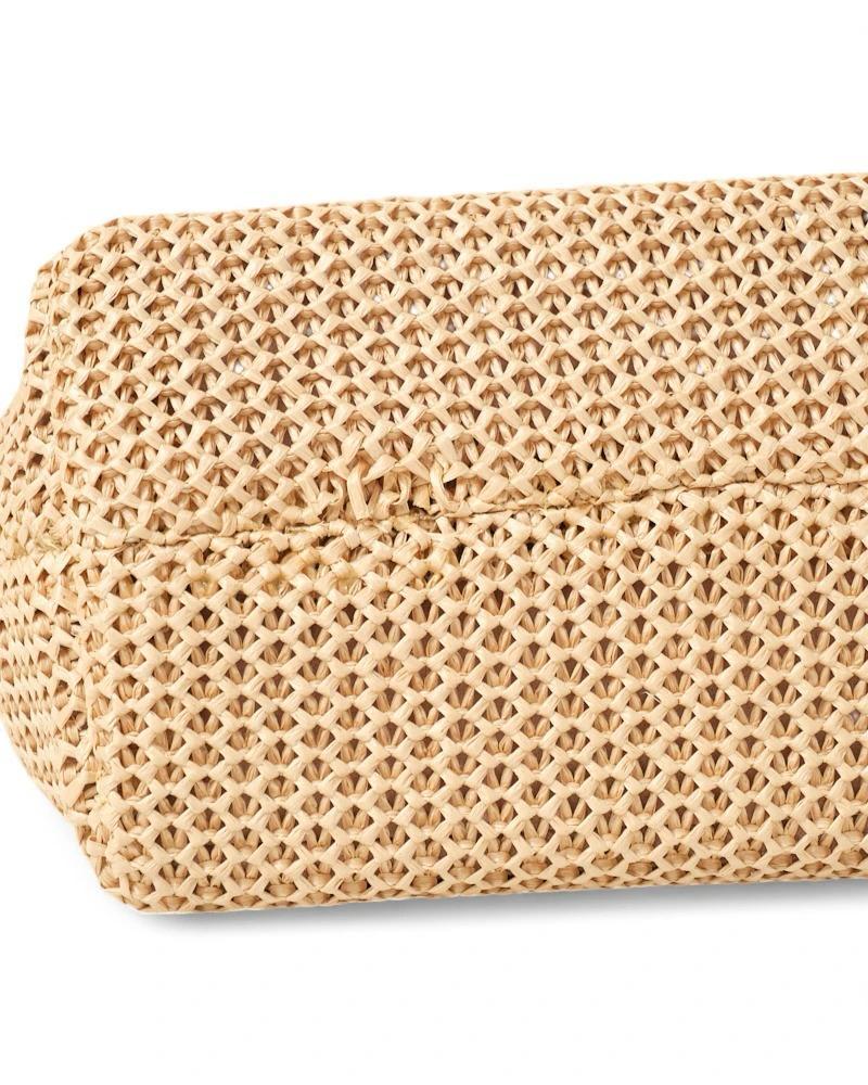 Fendi Frist Midi Macrame en raphia Beige en vente 10