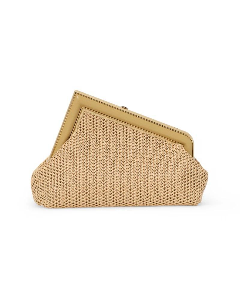 Fendi Frist Midi Macrame en raphia Beige Pour femmes en vente