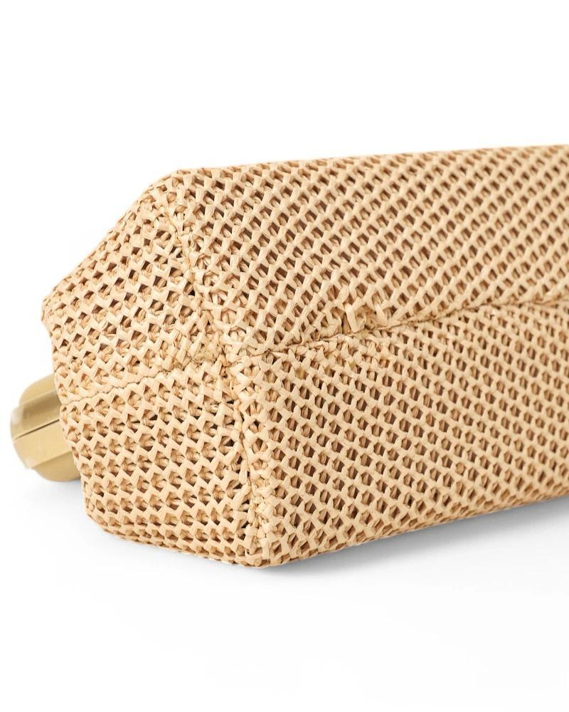 Fendi Frist Midi Macrame en raphia Beige en vente 4