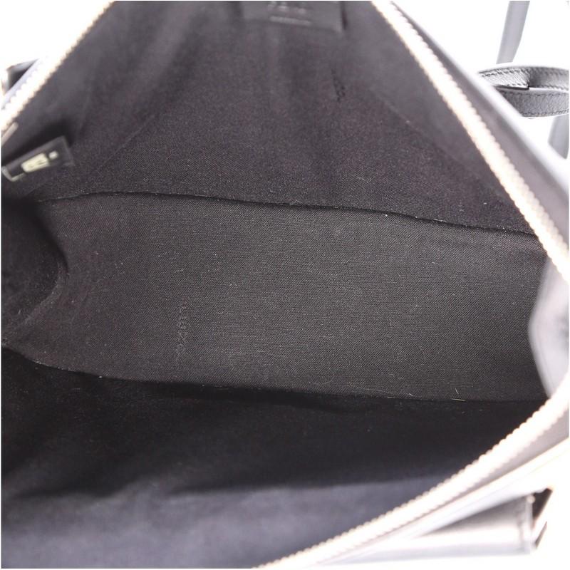 Black Fendi Front Pocket Crossbody Bag Studded Leather Small