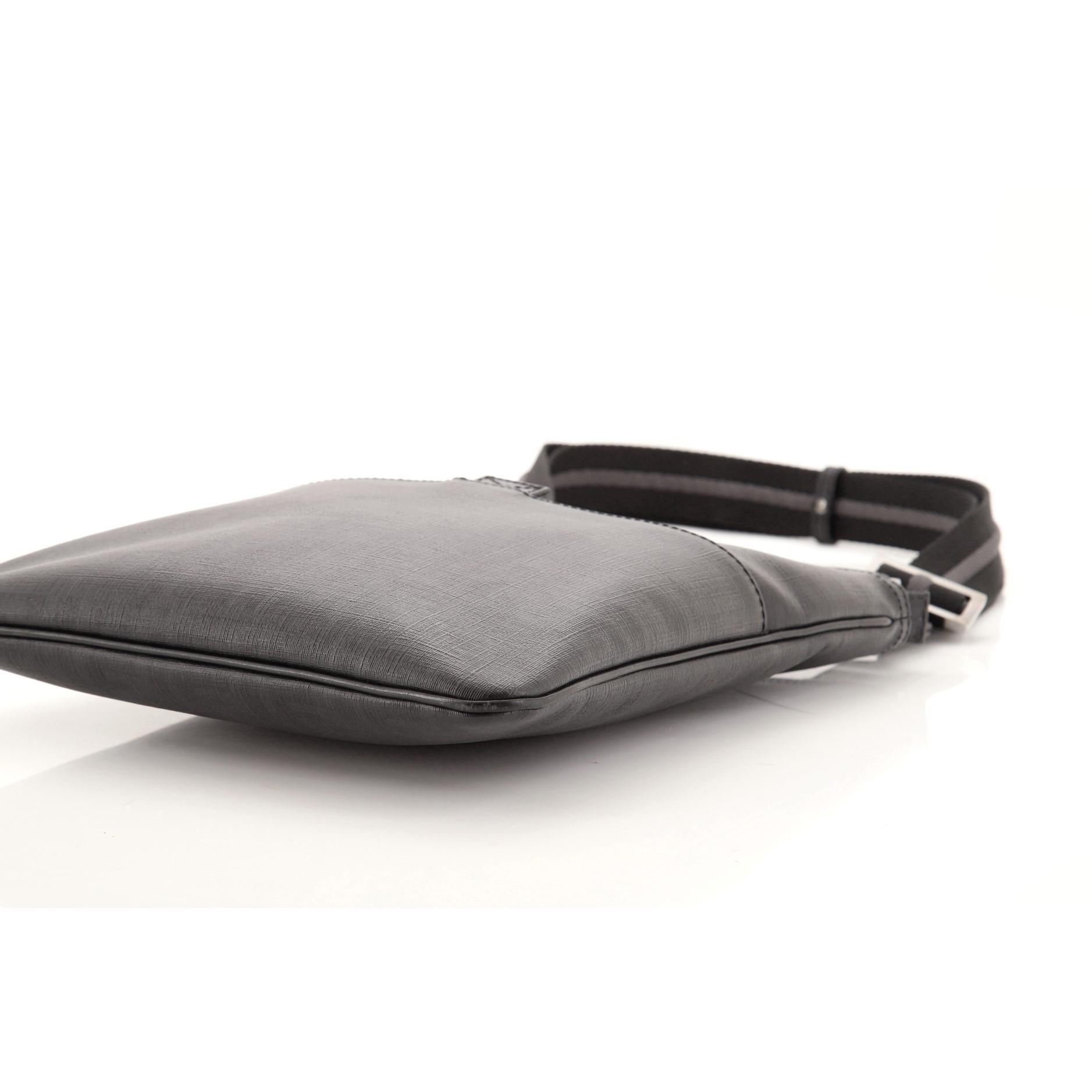Fendi Front Pocket Messenger Bag Zucca aus beschichtetem Segeltuch Medium 2