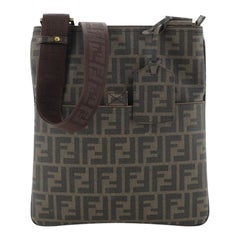 Fendi Front Pocket Messenger Bag Zucca Coated Canvas Medium