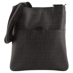 Fendi Front Pocket Messenger Bag Zucca aus beschichtetem Segeltuch Medium