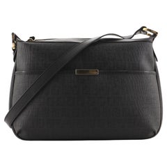 Fendi Front Pocket Messenger Bag Zucchino Coated Canvas Medium