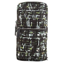 Fendi Front Pocket Sling Bag Camouflage Zucca Nylon Klein