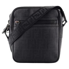 Fendi Front Zip Messenger Zucca Canvas Small