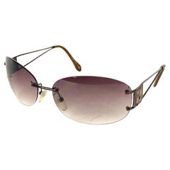 Fendi FS417 FF Logo Sunglasses Bronze Gunmetal Rose Tint 24ff0