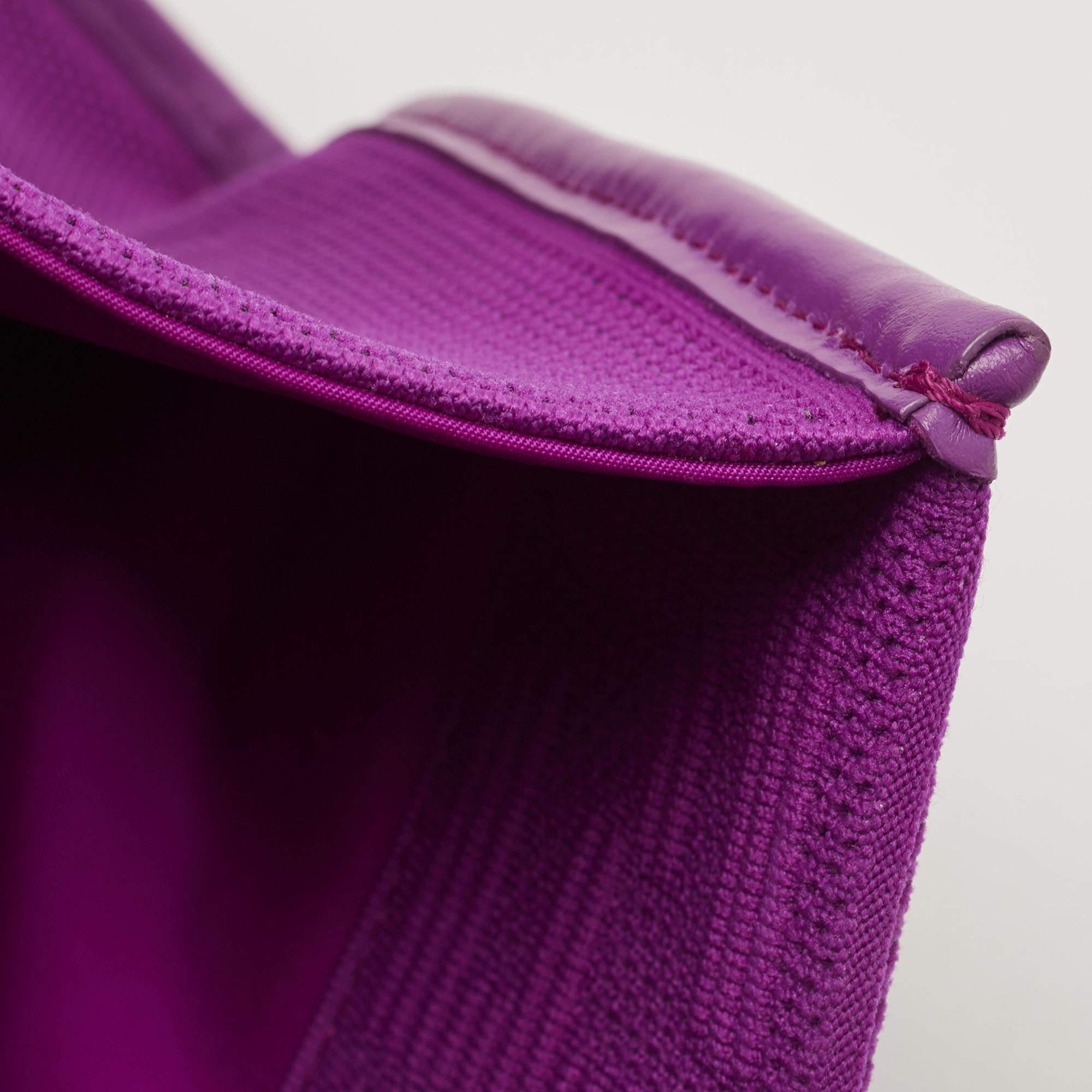 Fendi Fuchsia FF Fabric and Leather Medium Sunshine Tote 10