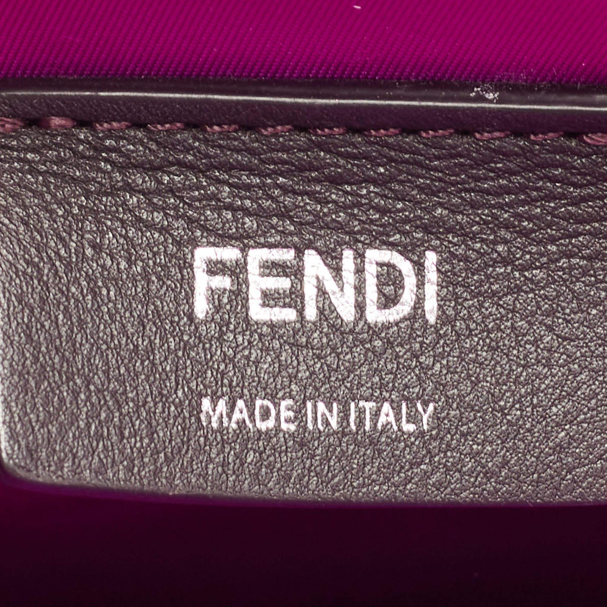 Women's Fendi Fuchsia FF Fabric and Leather Medium Sunshine Tote