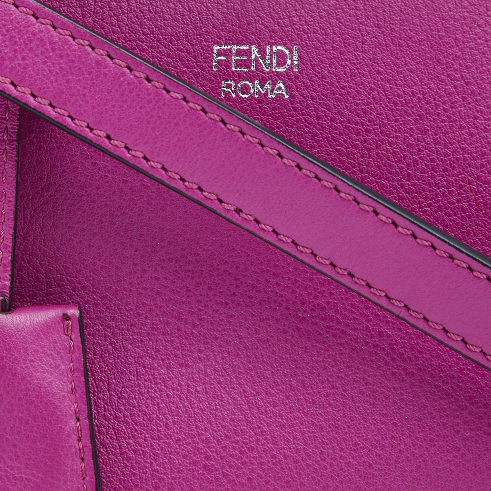Pink Fendi Fuchsia Leather Mini By The Way Crossbody Bag