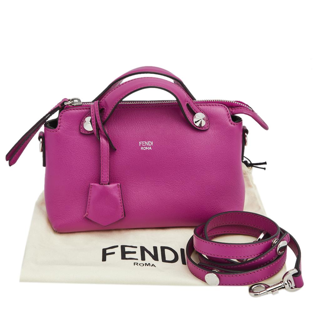 Fendi Fuchsia Leather Mini By The Way Crossbody Bag 1